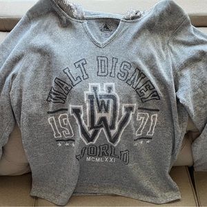 Disney Authentic Merchandise, Woman’s Glitter Hooded Cropped Sweatshirt